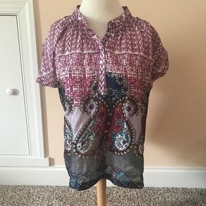 Anthropologie Trinity Silk Top